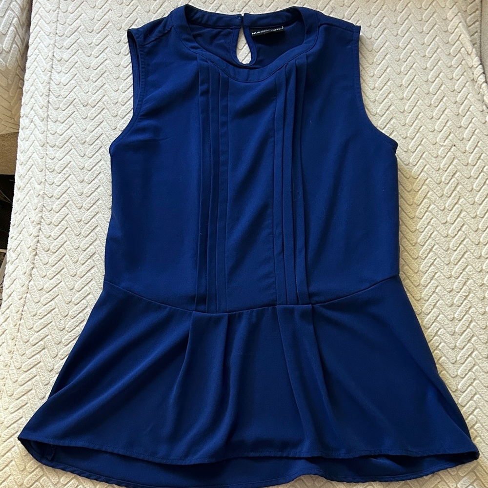 Nursing Queen Deep Blue Sleeveless Blouse